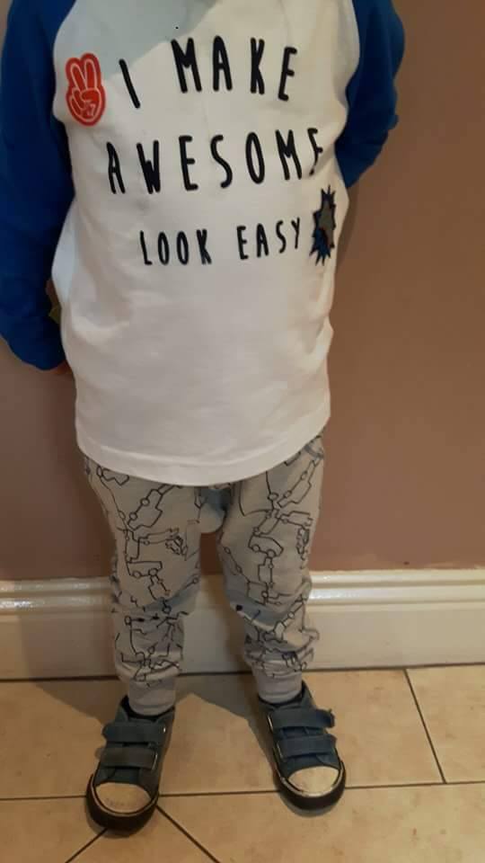28th boys dunnes awesome top and zara joggers