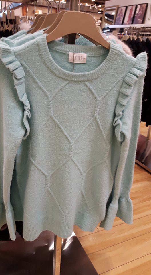 dunnes turquoise frill jumper