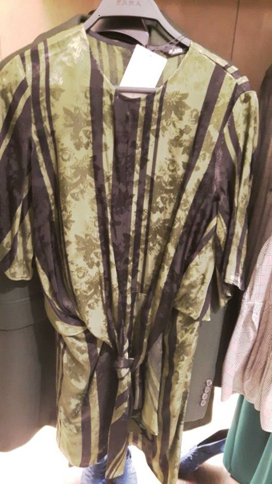 zara green dress