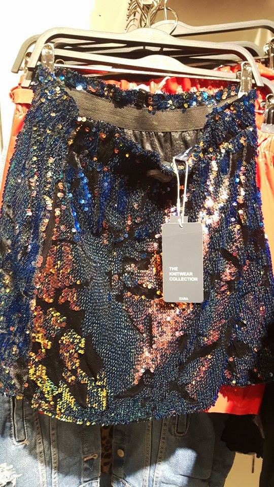 zara sparkle skirt